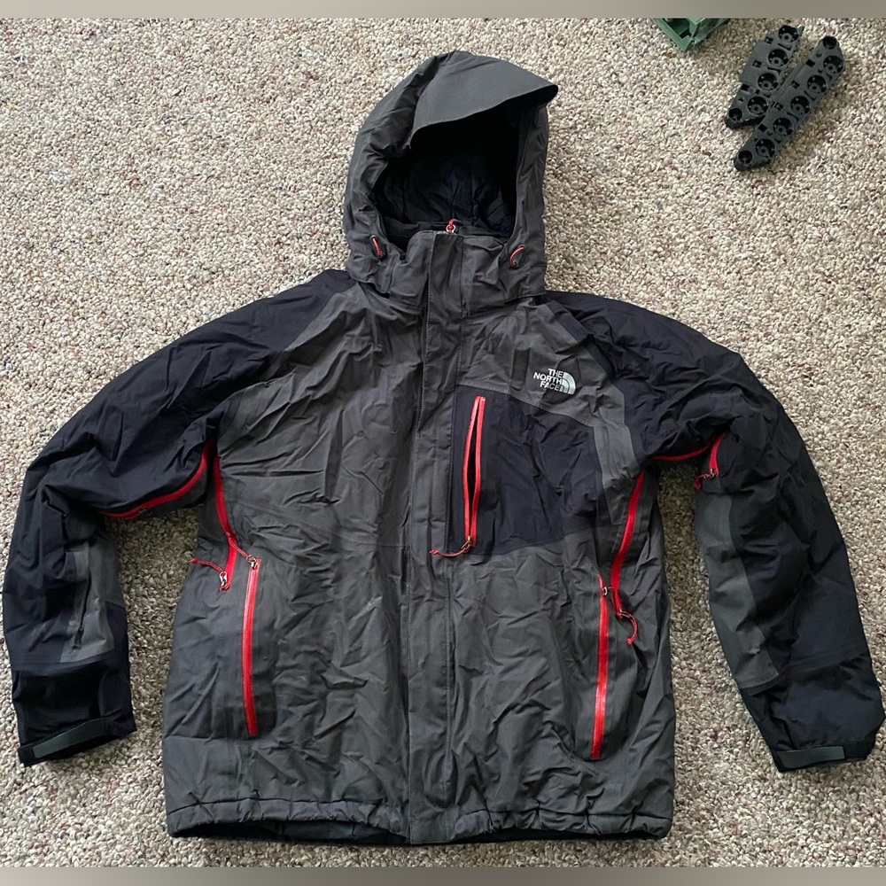 North Face Hyvent Alpha Summit Series Hooded Jacket Insulated  Black Large XL